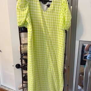 Halogen Lime Gingham Dress